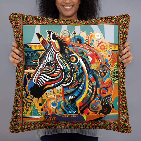 Zebra Mama Africa Pillow